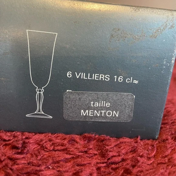 Vintage 1981 Cristal d'Arques Champagne Flutes. Set of 6 in box never used - Picture 7 of 8